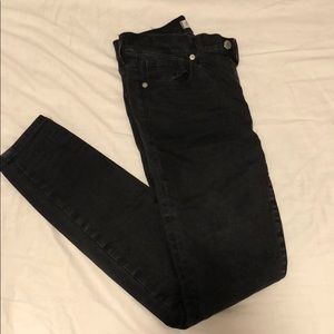 Madewell black frost high rise skinny